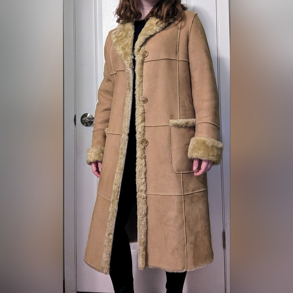 Jessica Tan Teddy Jacket with Cream Accents